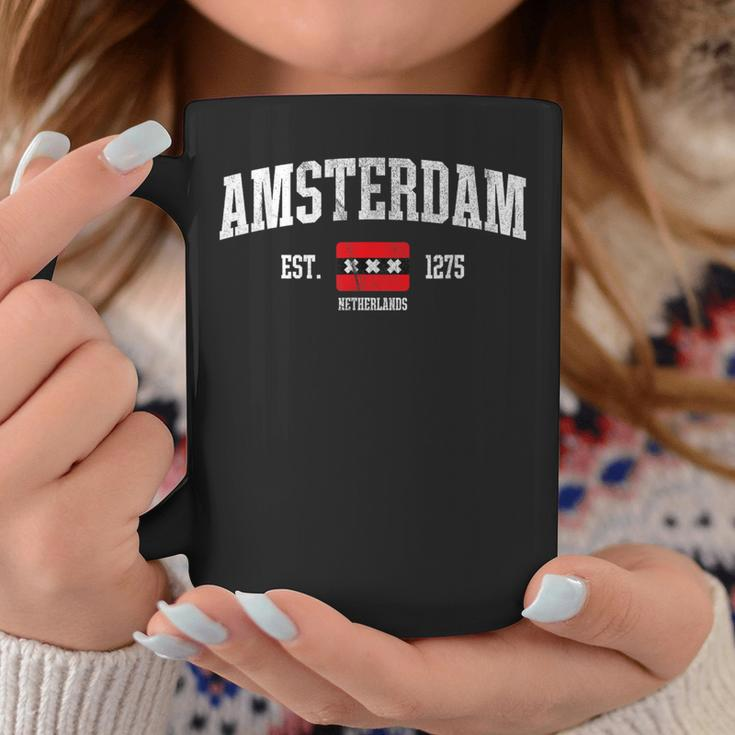 Amsterdam Flag Est 1275 Netherlands Souvenir Retro Coffee Mug Unique Gifts