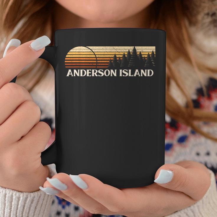 Anderson Island Wa Vintage Evergreen Sunset Eighties Retro Coffee Mug Unique Gifts