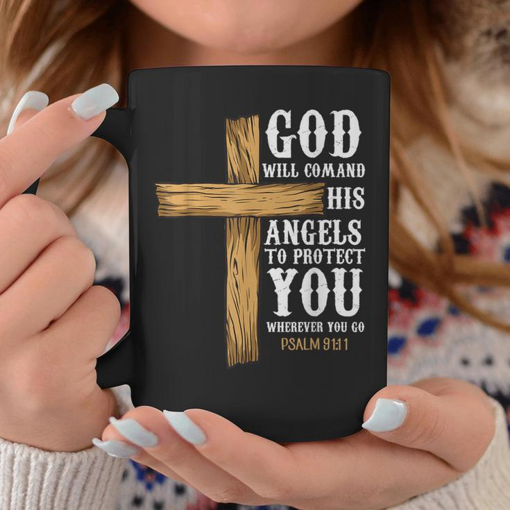 Angels Bible Verse Psalm 9111 Church Religion Coffee Mug Unique Gifts