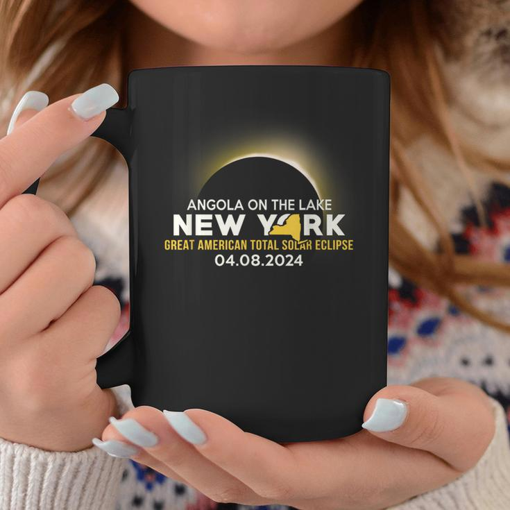 Angola On The Lake Ny New York Total Solar Eclipse 2024 Coffee Mug Unique Gifts