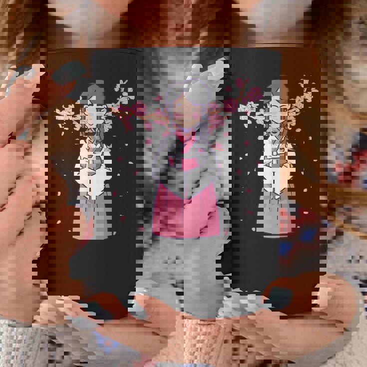 Anime Girl Coréen Hanbok Fleurs De Cerisier Tasse Cadeauxyz