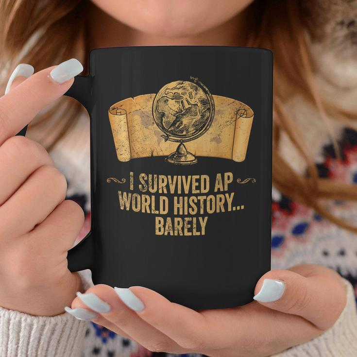 Ap History Student I Survived Ap World History Barely Coffee Mug Unique Gifts