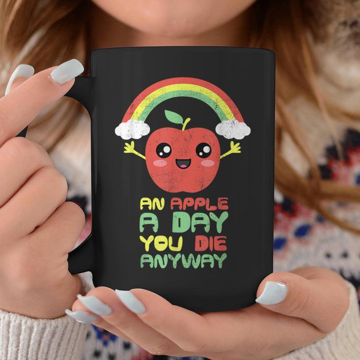 An Apple A Day You Die Anyway Cute Tassen Lustige Geschenke