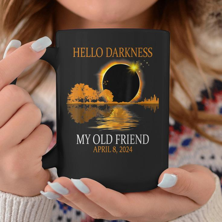 April 8 2024 Hello Darkness My Old Friend Eclipse Coffee Mug Unique Gifts