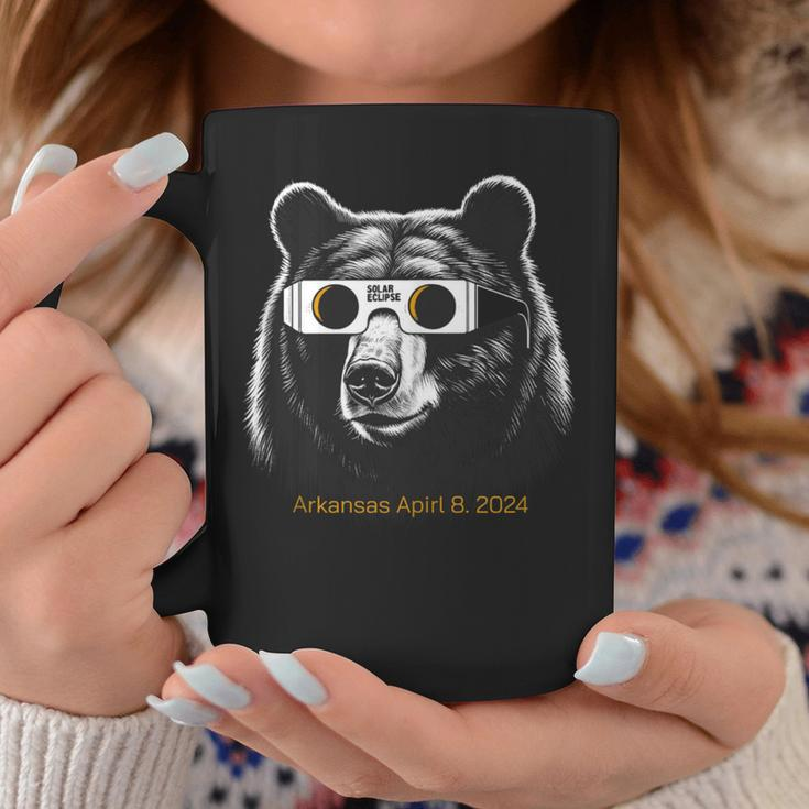 Arkansas April 8 Total Solar Eclipse 2024 Bear Fan Coffee Mug Unique Gifts