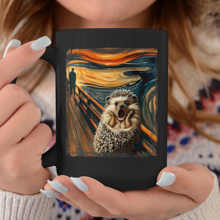 Artsy Scream For Hedgehog Lovers Artistic Hedgehog Coffee Mug Unique Gifts