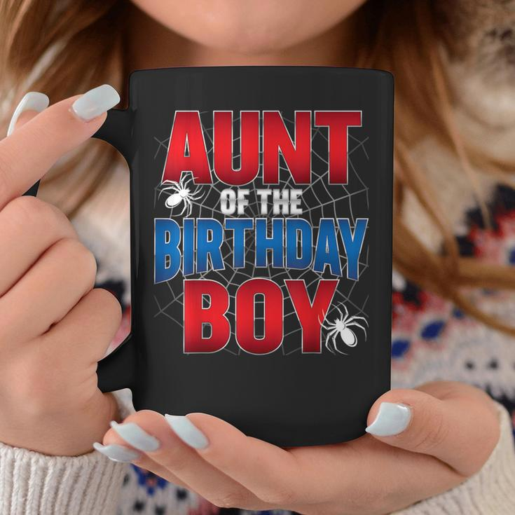 Aunt Of The Birthday Boy Costume Spider Web Birthday Party Coffee Mug Unique Gifts