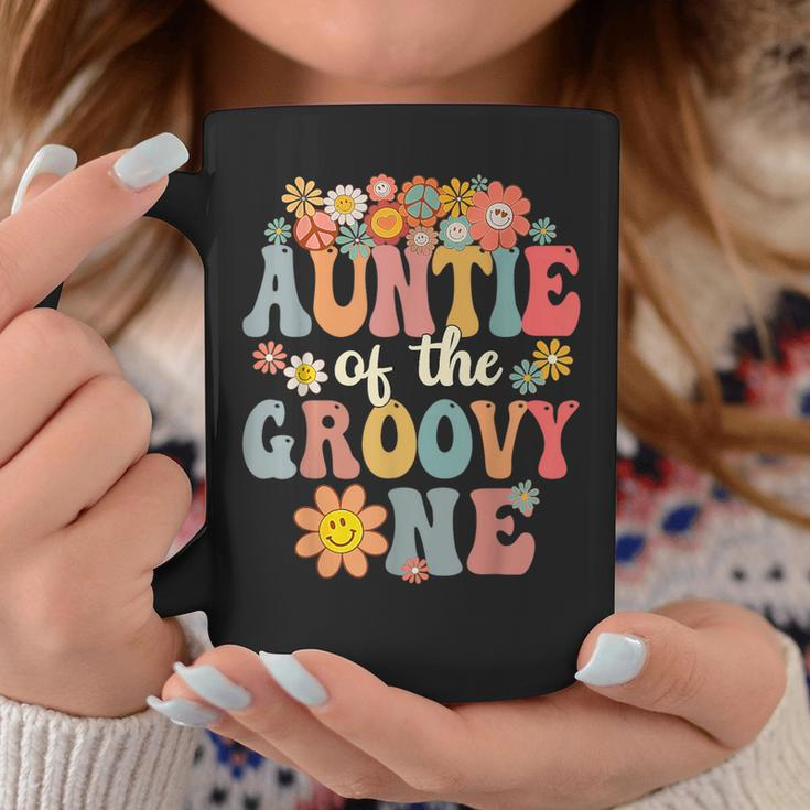 Auntie Of Groovy One Matching Family 1St Birthday Party Coffee Mug Unique Gifts