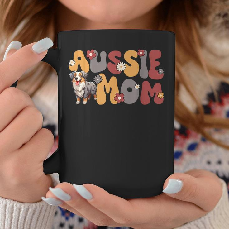 Australian Shepherd Blue Merle Groovy Aussie Mom Coffee Mug Funny Gifts