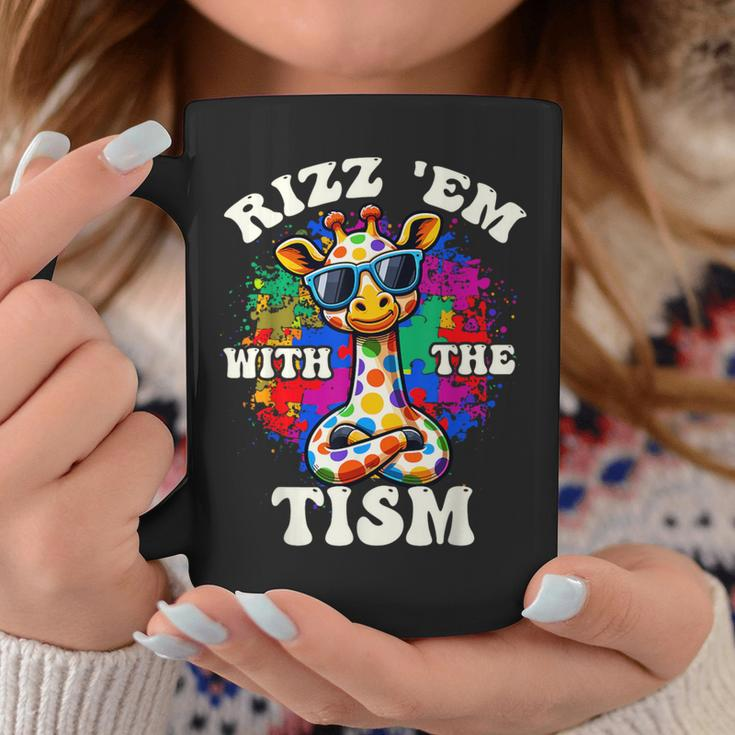 Autism Rizz Em With The Tism Meme Autistic Giraffe Coffee Mug Funny Gifts