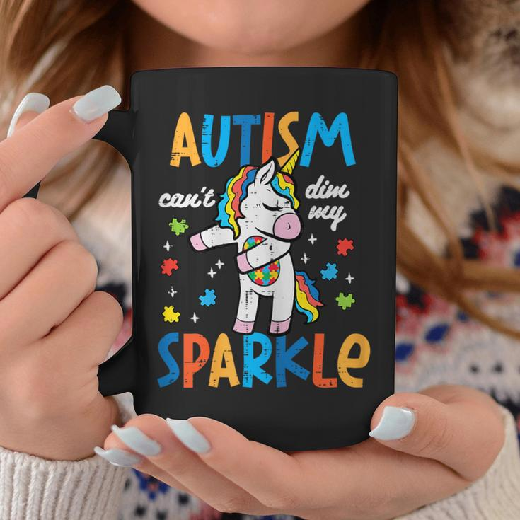 Autism Unicorn Floss Cant Dim My Sparkle Awareness Girls Kid Coffee Mug Unique Gifts