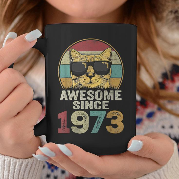 Awesome Since 1973 50Th Birthday 50 Year Old Cat Lovers Coffee Mug Unique Gifts