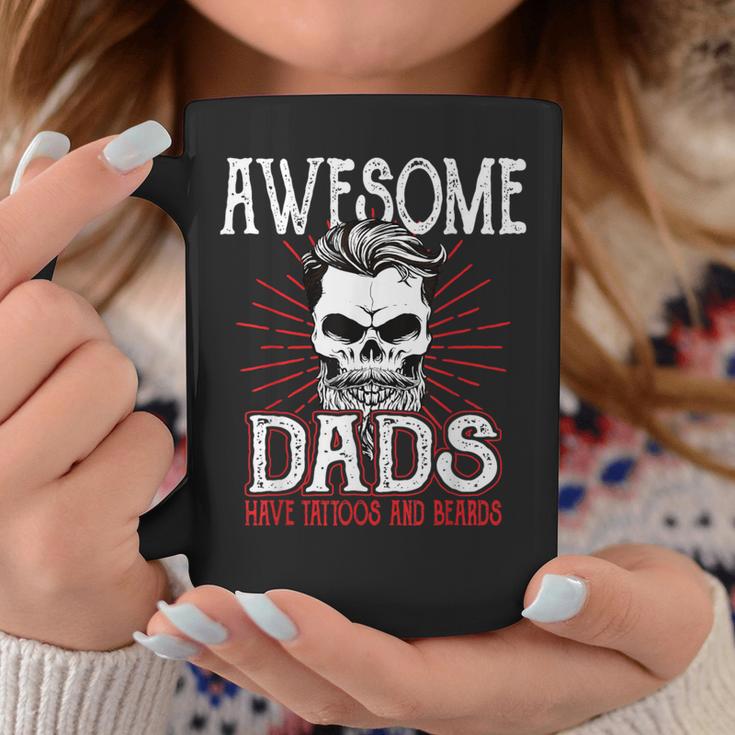 Awesome Dad's Have Tattoos Father Son Daughter Dad Daddy Coffee Mug Unique Gifts