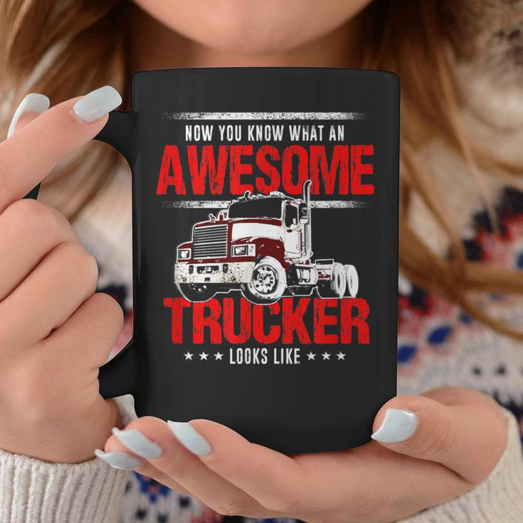 Awesome Trucker Truck Driver Coffee Mug Unique Gifts