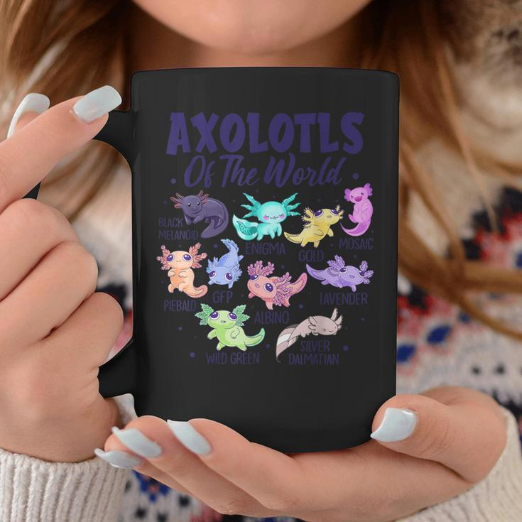 Axolotl Cute Axolotls Of The World Kawaii Girl Boy Kid Coffee Mug Funny Gifts