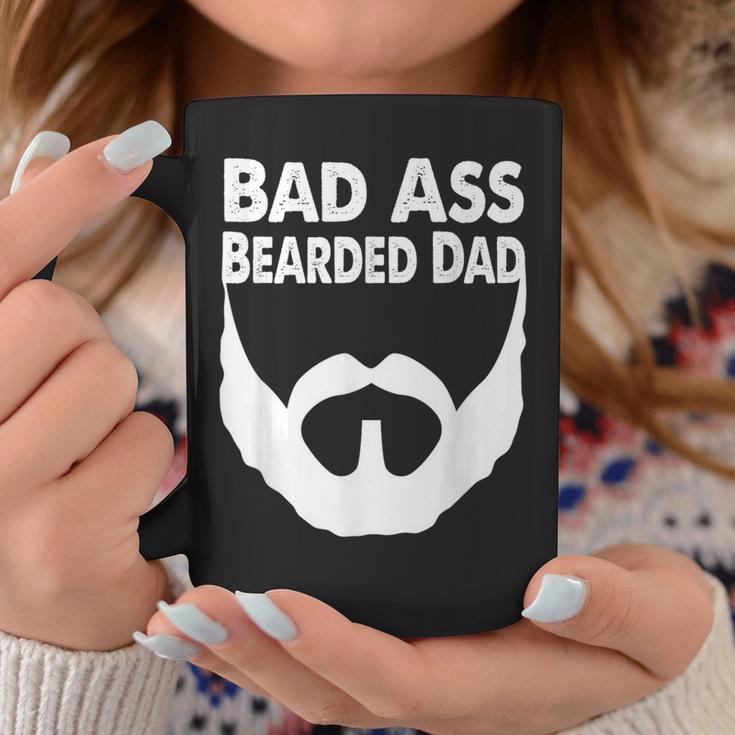 Bad Ass Bearded Dad Beard Fathers Day Coffee Mug Unique Gifts