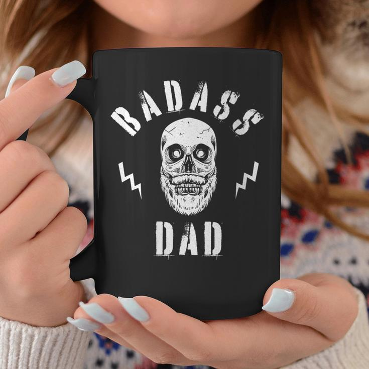 Badass Dad Cool Fathers Day Dad Skull Coffee Mug Unique Gifts