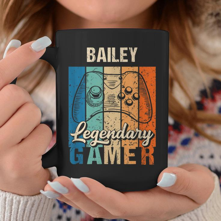 Bailey Name Personalized Retro Legendary Gamer Coffee Mug Funny Gifts