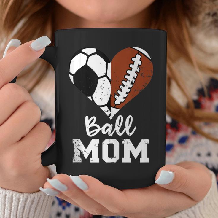 Ball Mom Heart Football Soccer Mom Coffee Mug Unique Gifts