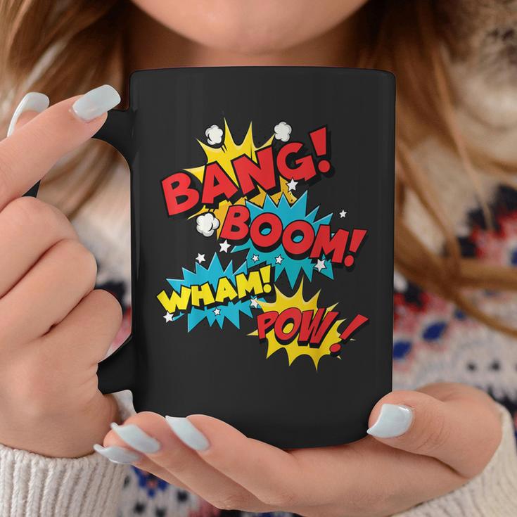 Bang Boom Pow Wham Comic Bubbles Coffee Mug Unique Gifts