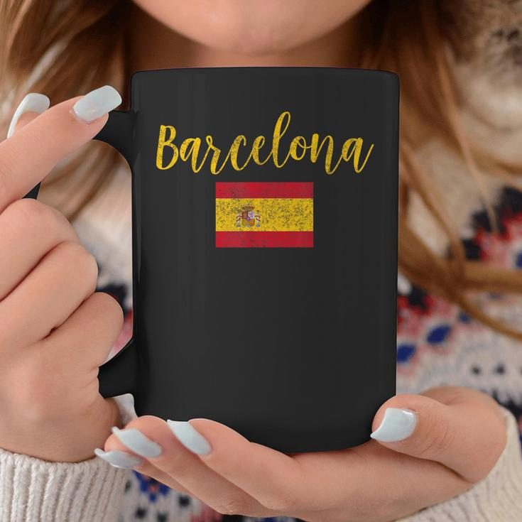 Barcelona Spain Spanish Flag Vintage Coffee Mug Unique Gifts