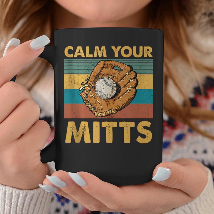 Baseball Calm Your Mitts Mom Coffee Mug Unique Gifts