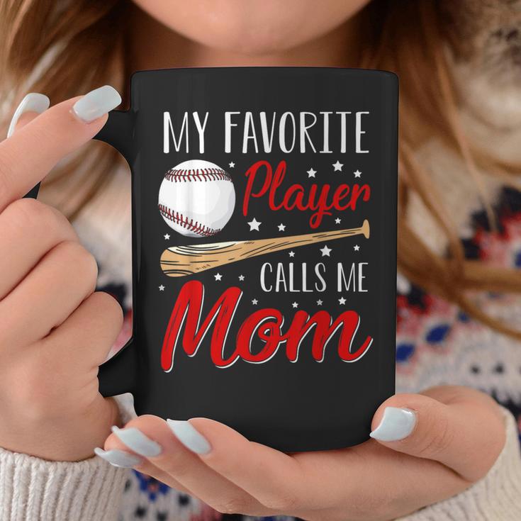 Baseball My Favorite Player Calls Me Mom Heart Mother Coffee Mug Unique Gifts