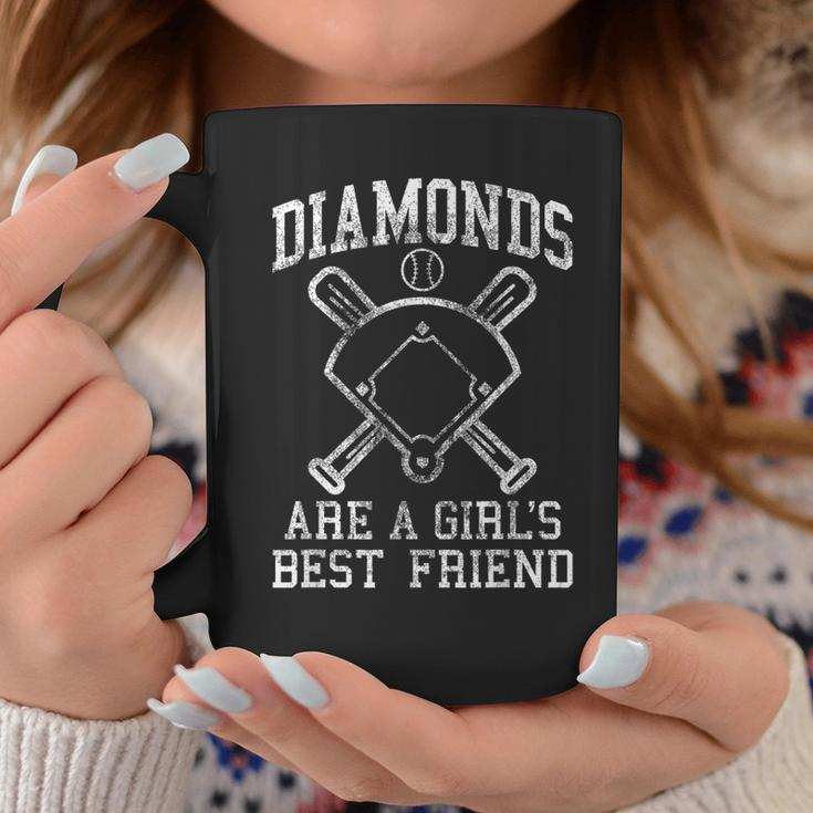 Baseball Girls Diamonds Are A Girls Best Friend Baseball Coffee Mug Personalized Gifts