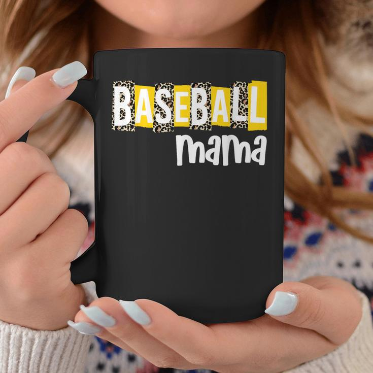 Baseball Mama Yellow Leopard Print Baseball Mom Gear Sports Coffee Mug Unique Gifts