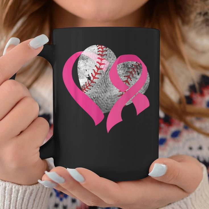 Baseball Pink Ribbon Breast Cancer Awareness Coffee Mug Unique Gifts