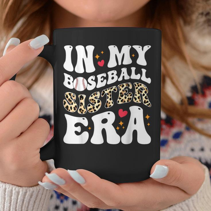 In My Baseball Sister Era Leopard Skin Sister Baseball Cool Coffee Mug Unique Gifts