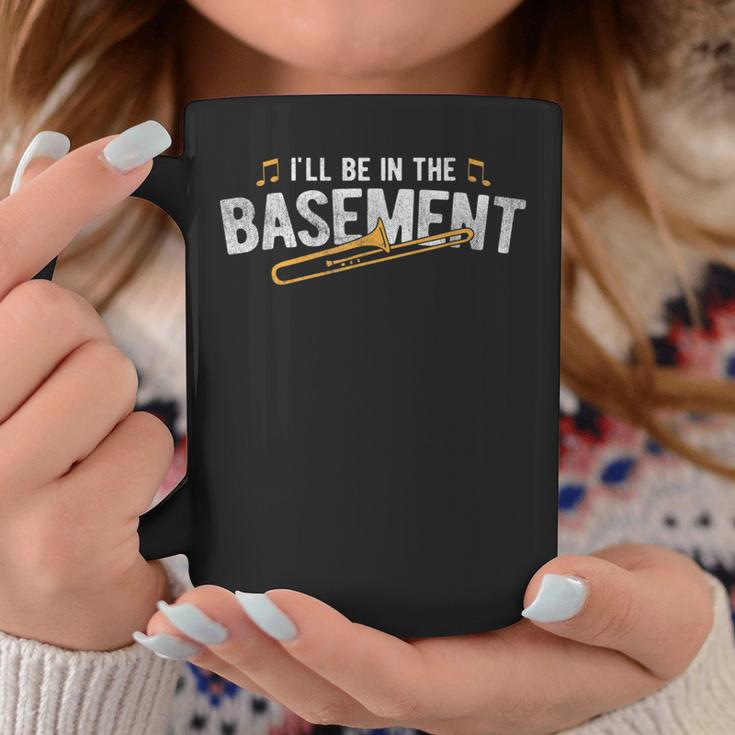 Be In The Basement Marching Band Jazz Trombone Coffee Mug Unique Gifts