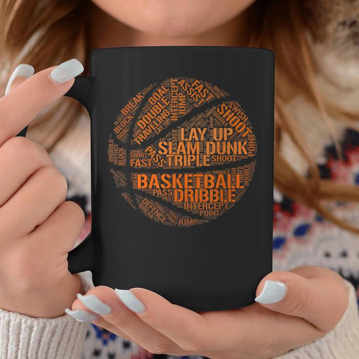 Basketball Terms Motivational Word Cloud Boys Girls Coffee Mug Personalized Gifts