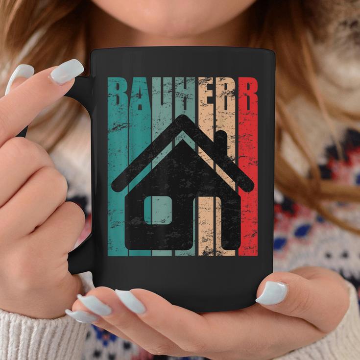 Bauherr Hausbau Eigenheim Vintage Slogan Immobilie Tassen Lustige Geschenke