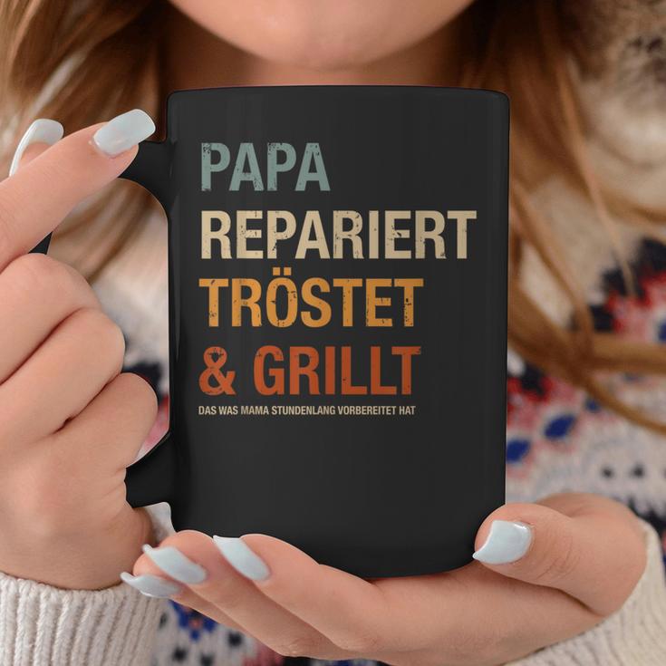 Bbq Papa Repariert Komöstet Und Grillt For Dad Tassen Lustige Geschenke