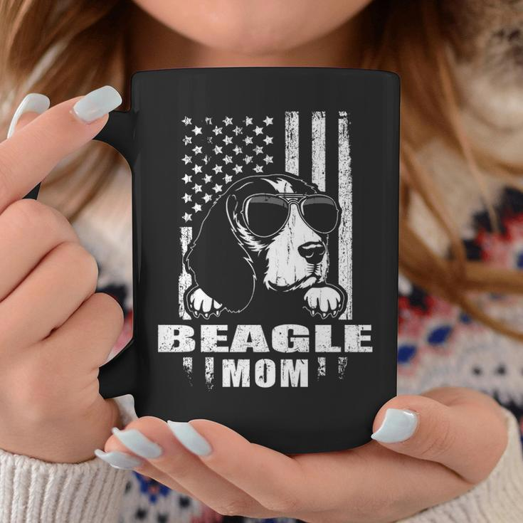 Beagle Mom Cool Vintage Retro Proud American Coffee Mug Unique Gifts