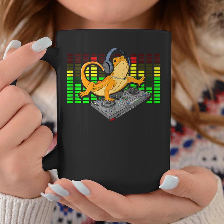 Bearded Dragon Dj Sound Tech Headphone Music Lizard Coffee Mug Unique Gifts