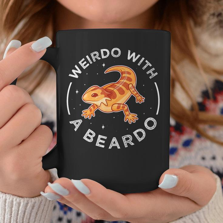 Beardie Lizard Puns Weirdo With A Beardo Bearded Dragon Coffee Mug Unique Gifts