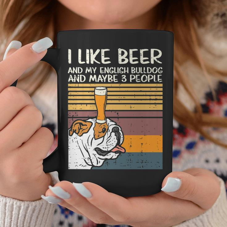 Beer English Bulldog 3 People Drinking Dog Lover Coffee Mug Unique Gifts