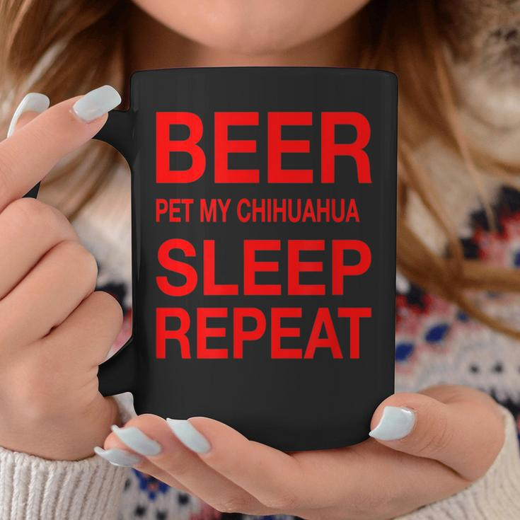 Beer Pet Chihuahua Sleep Repeat Red CDogLove Coffee Mug Unique Gifts