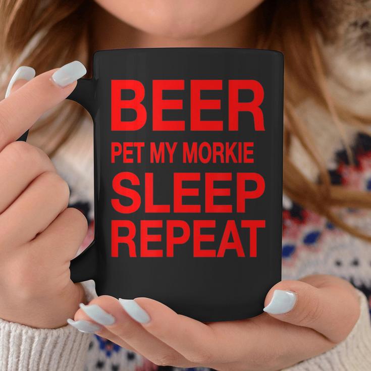 Beer Pet Morkie Sleep Repeat Red CDogLove Coffee Mug Unique Gifts