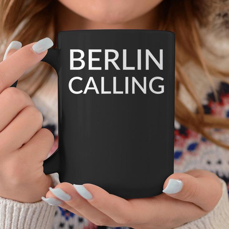 Berlin Calling Tassen für Herren mit Schwarzem Aufdruck, Modisches Design Lustige Geschenke