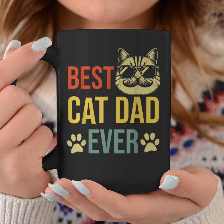 Best Cat Dad Ever Vintage Cat Daddy Fathers Day 2024 Coffee Mug Unique Gifts