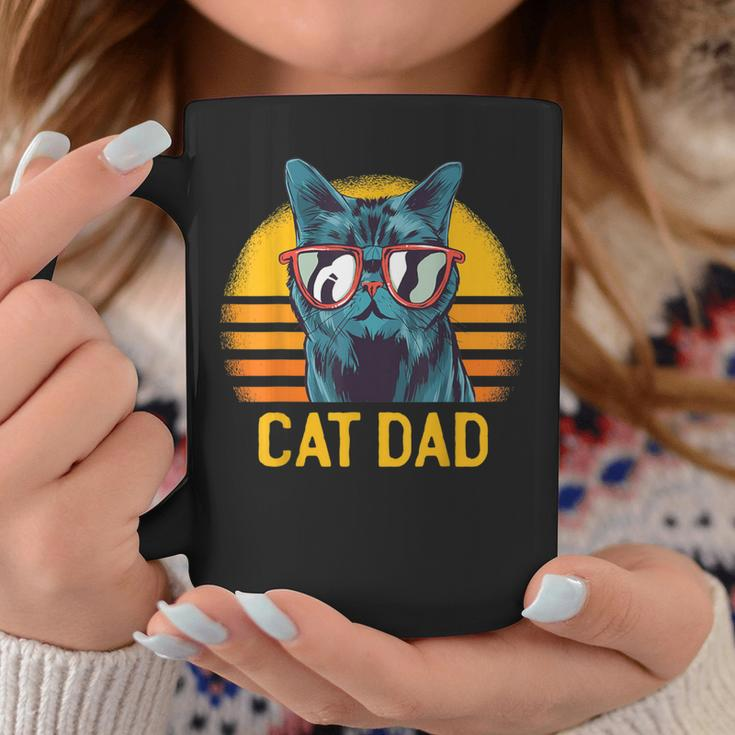 Best Cat Dad Fathers Day Kitty Daddy Papa Vintage Coffee Mug Unique Gifts