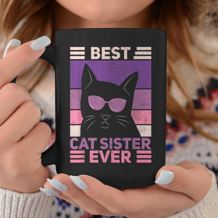 Best Cat Sister Ever Cat Lover Black Cat Themed Coffee Mug Unique Gifts
