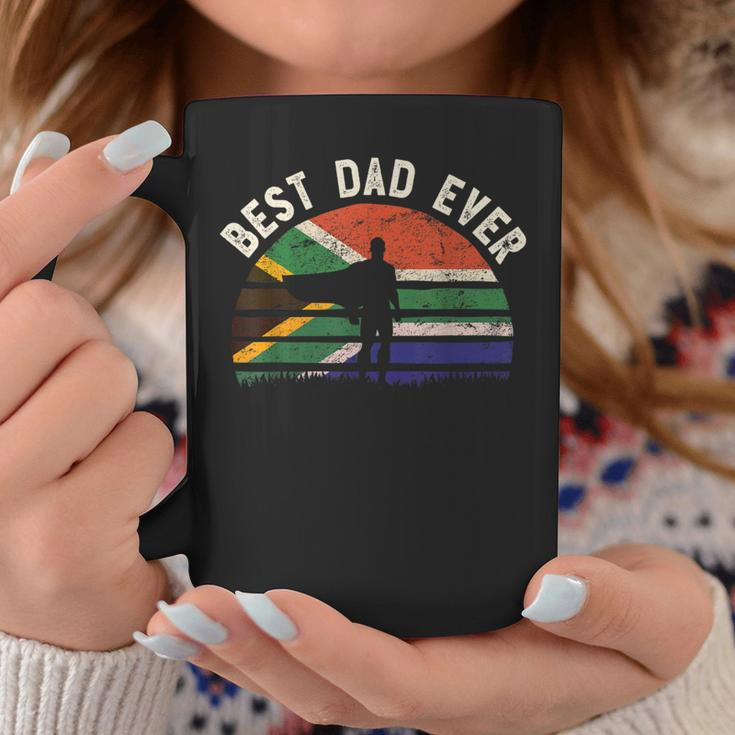 Best Dad Ever South Africa Hero Vintage Flag Retro Coffee Mug Unique Gifts
