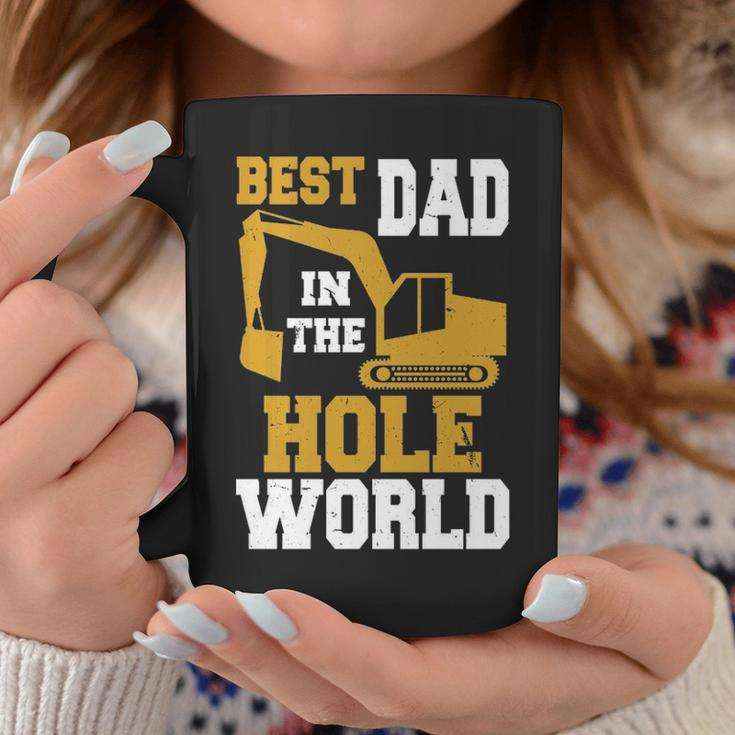 Best Dad In The Hole World Construction Dad Coffee Mug Unique Gifts