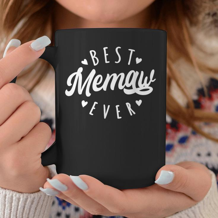 Best Memaw Ever Modern Calligraphy Font Mother's Day Memaw Coffee Mug Funny Gifts