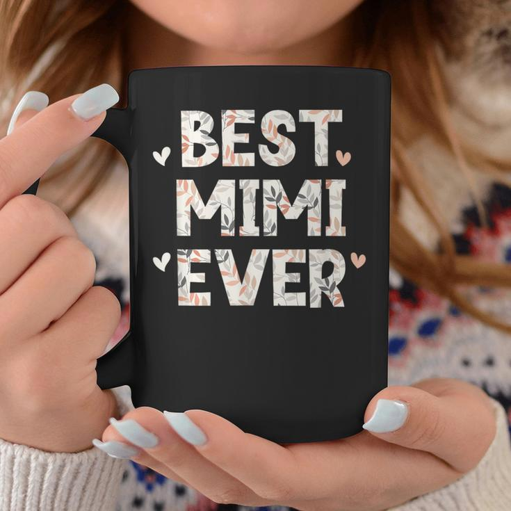Best Mimi Ever Floral Family Love Hearts Coffee Mug Unique Gifts