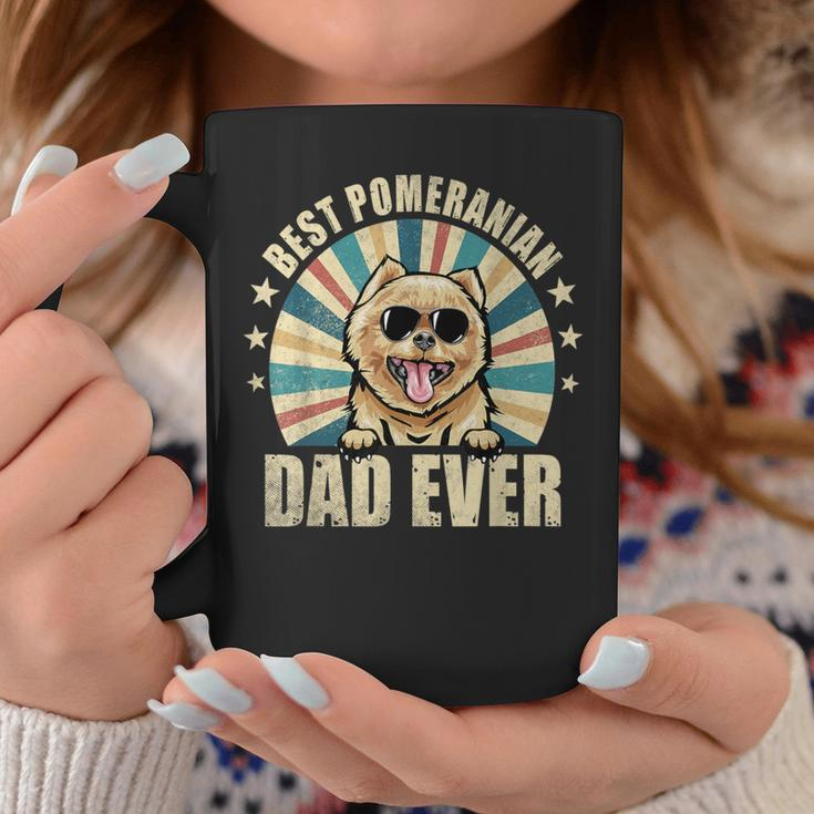 Best Pomeranian Dad Ever Vintage Dog Lover Tassen Lustige Geschenke